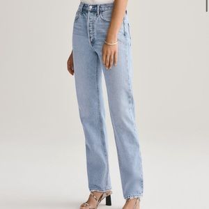 Agolde Lana Mid Rise Straight Leg in Riptide